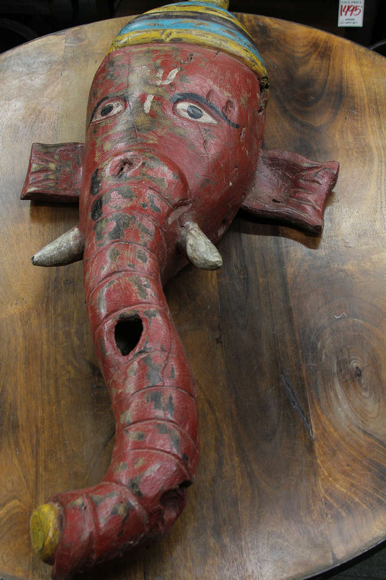 Folk Art Ganesh Mask For Sale