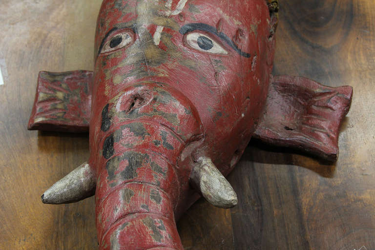 Ganesh Mask In Distressed Condition For Sale In Vancouver, British Columbia