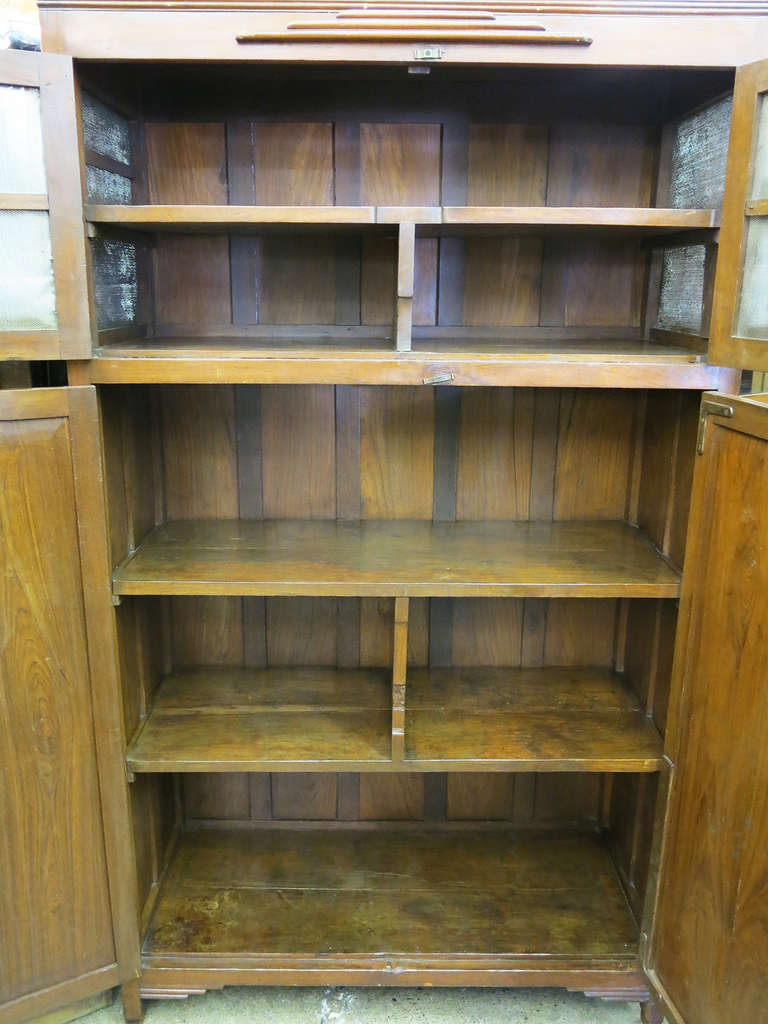 Antique Teak Cabinet In Good Condition For Sale In Vancouver, British Columbia
