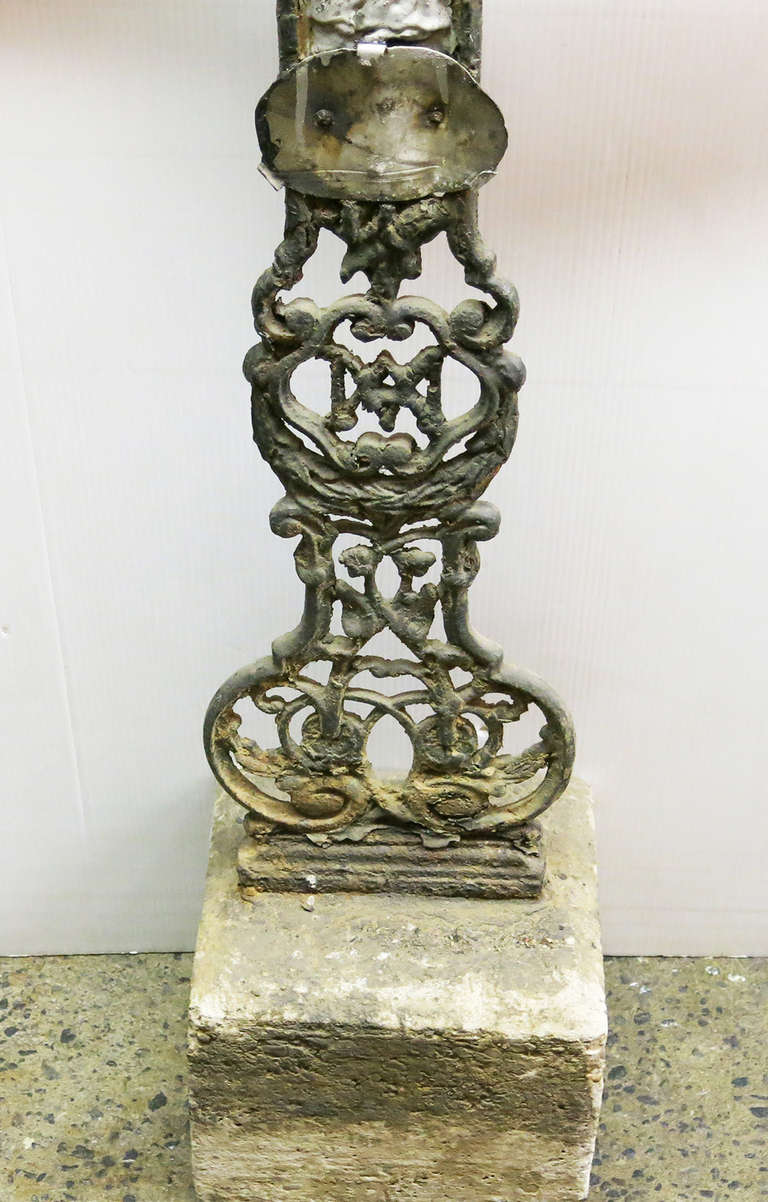 Revival French Cast Iron Cross For Sale