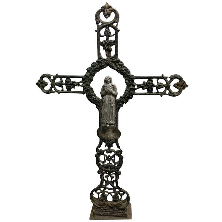 French Cast Iron Cross For Sale