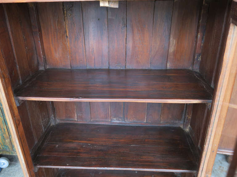 Anglo-Indian Teak Cabinet Bookcase