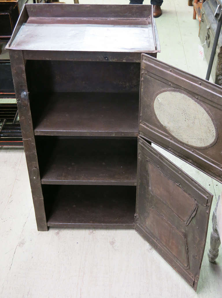 Industrial Cabinet Pie Safe In Distressed Condition For Sale In Vancouver, British Columbia