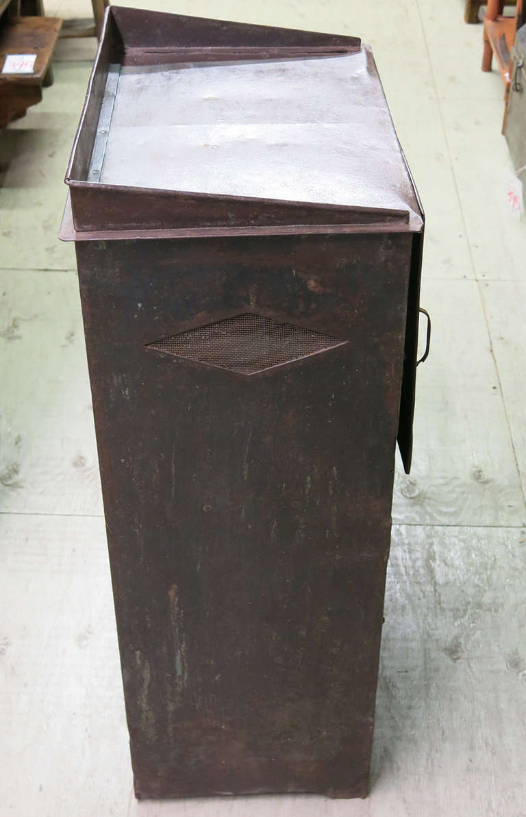Mid-20th Century Industrial Cabinet Pie Safe For Sale
