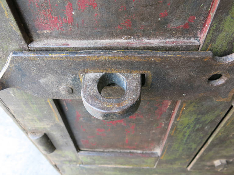 Indian Antique Safe Vault Cabinet For Sale