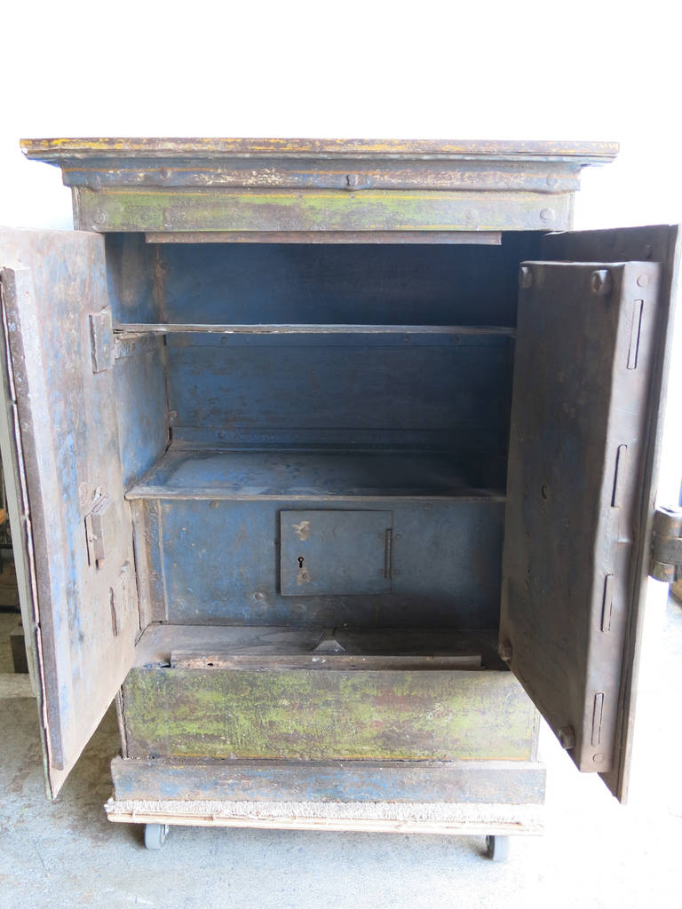 Antique Safe Vault Cabinet In Good Condition For Sale In Vancouver, British Columbia