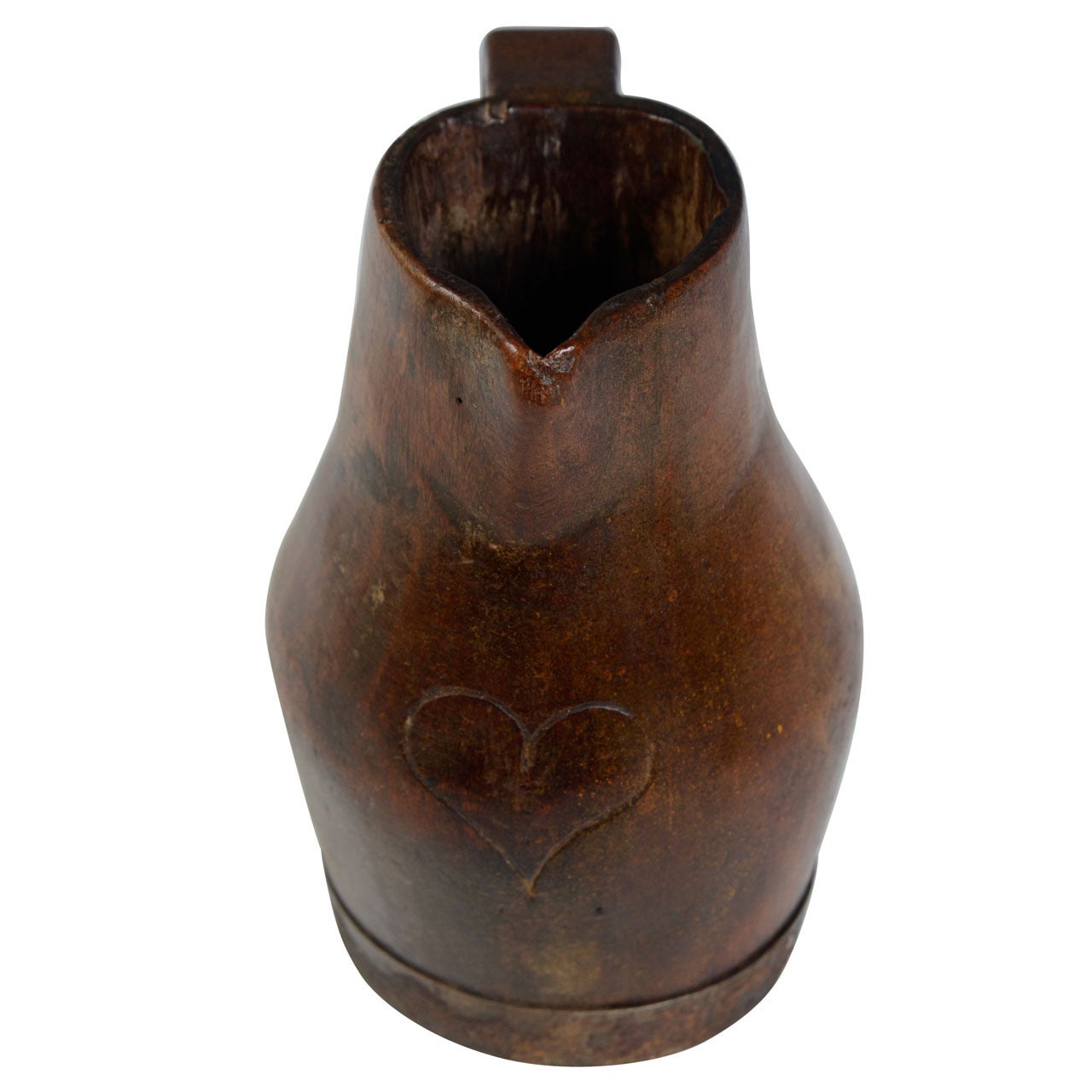 19th Century French Carved Wooden Jug