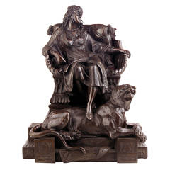Important French Orientalist Bronze Statue of the Queen of Sheba