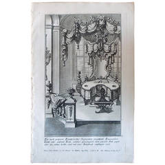 Eleven exceptional German engravings of Interiors by Schubler and Wolff