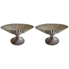 A Pair Of Silver Footed Cups Or Tazze After A Hoffmann Design. Argentine.