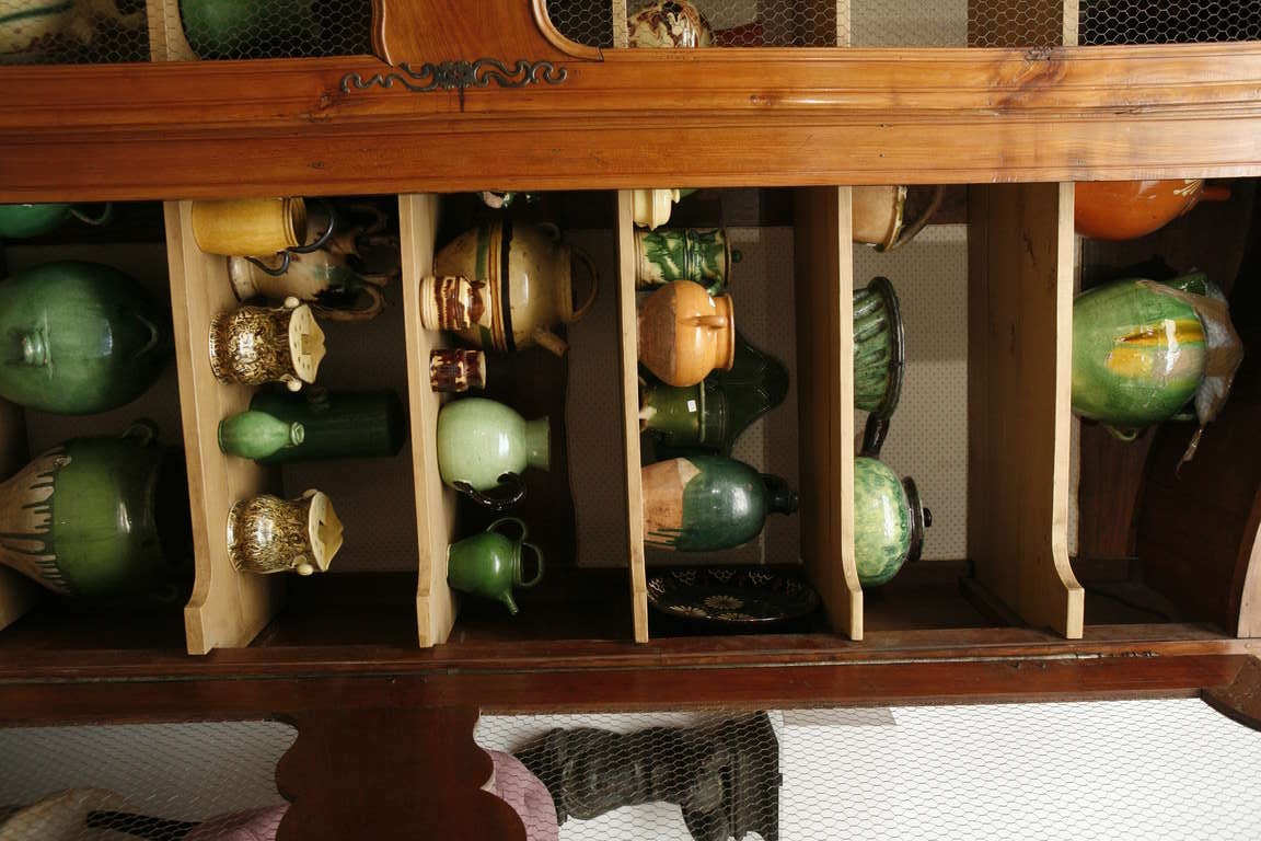 18th Century and Earlier 18th c. Provencal Cherry Wood, Wire-Front Bibliotheque