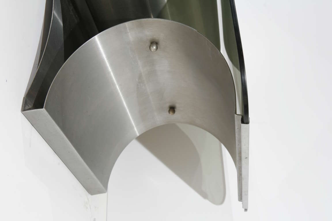 Francois Monnet, Couchtisch aus Metall und Glas aus der Mitte des Jahrhunderts (Französisch) im Angebot