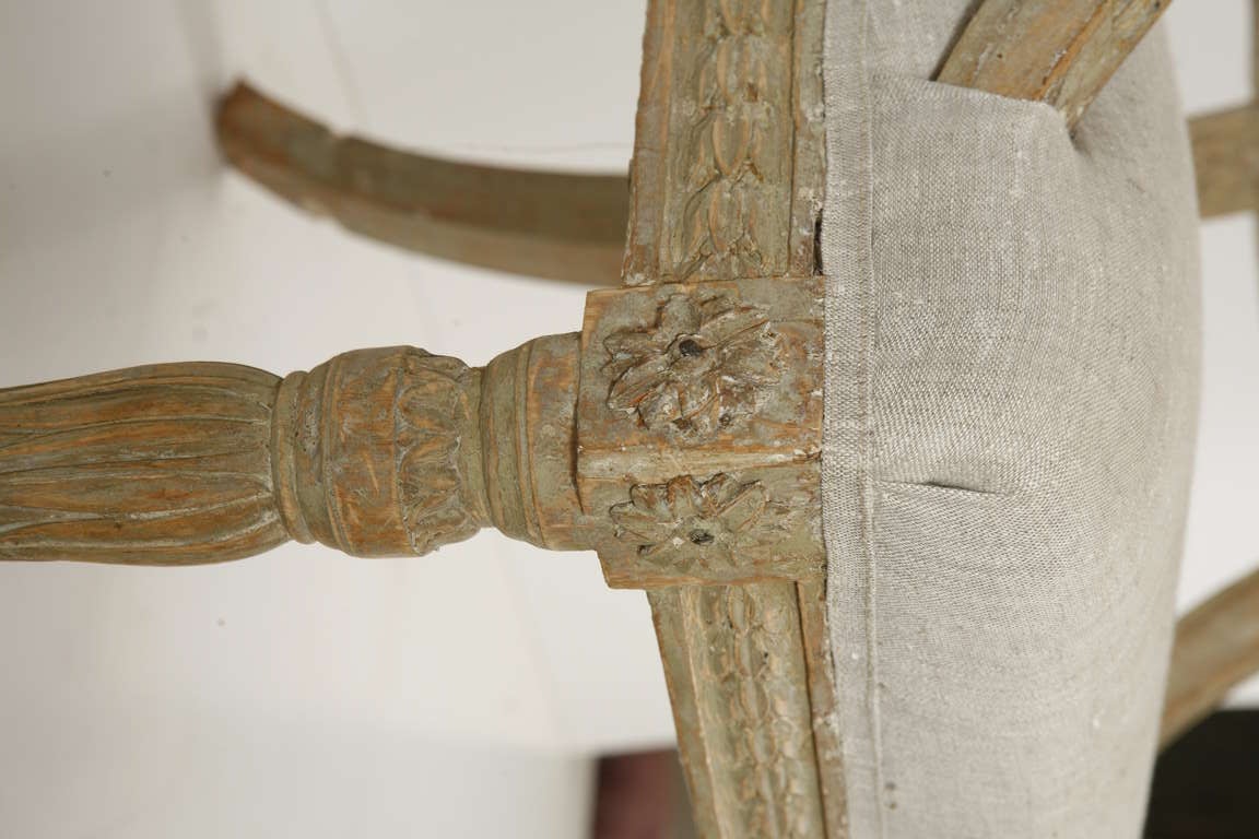 Wood Pair of Gustavian Armchairs
