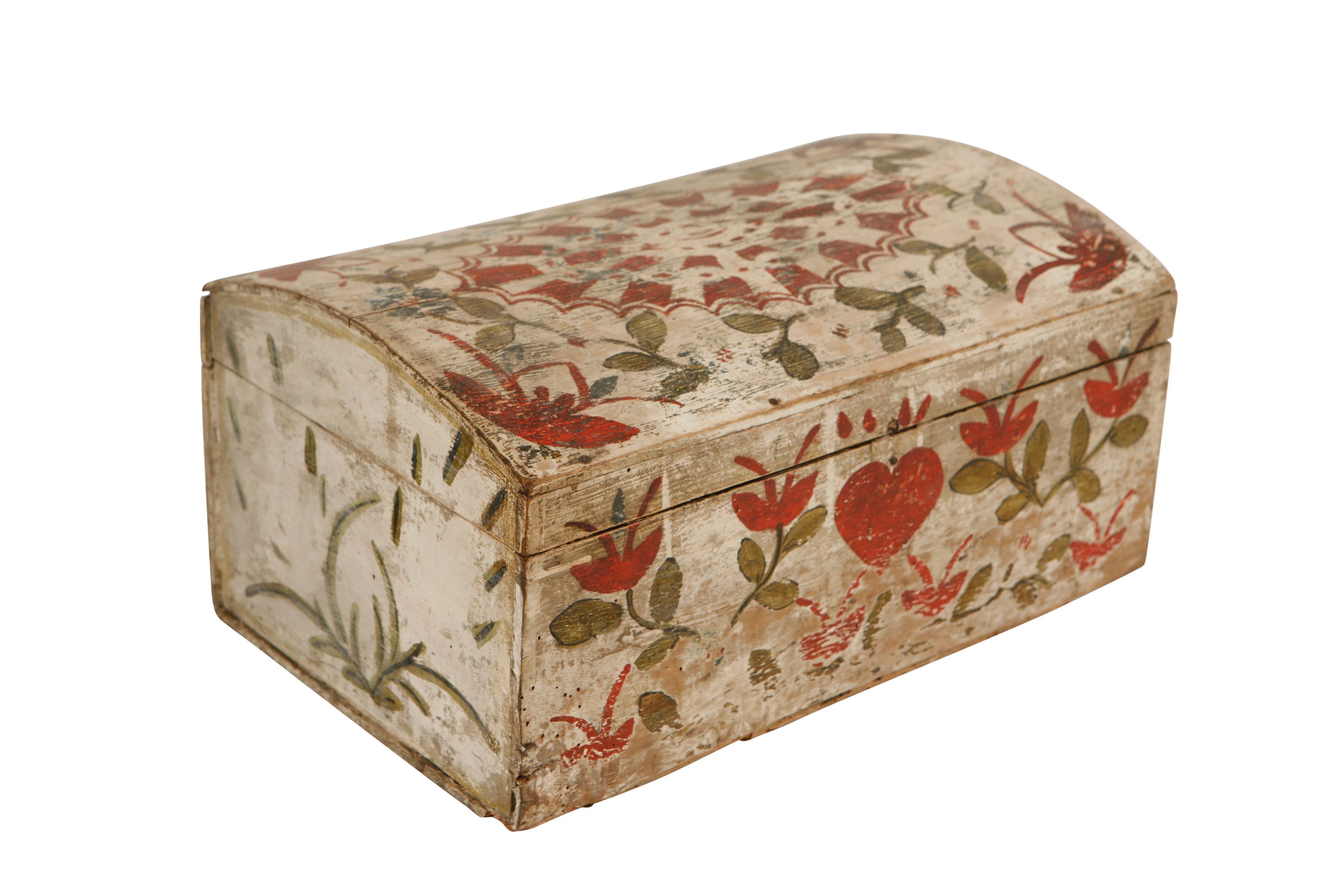 Painted Wood Marriage Box