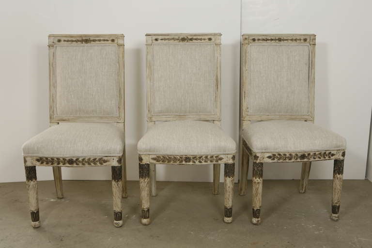 Set of Six French Empire Style Dining Chairs In Good Condition In Los Angeles, CA