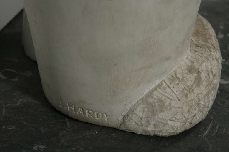 Carrara Marble 20th c. Marble Bust signed by J. Hardy