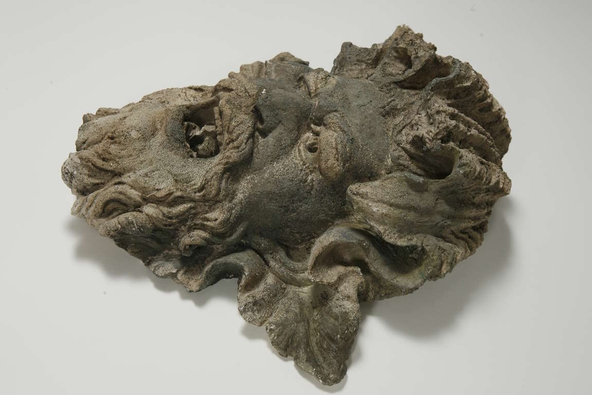 French Grotesque Wall Mask from a Wall Fountain, circa 1810