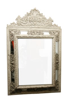 White Painted Metal Mirror
