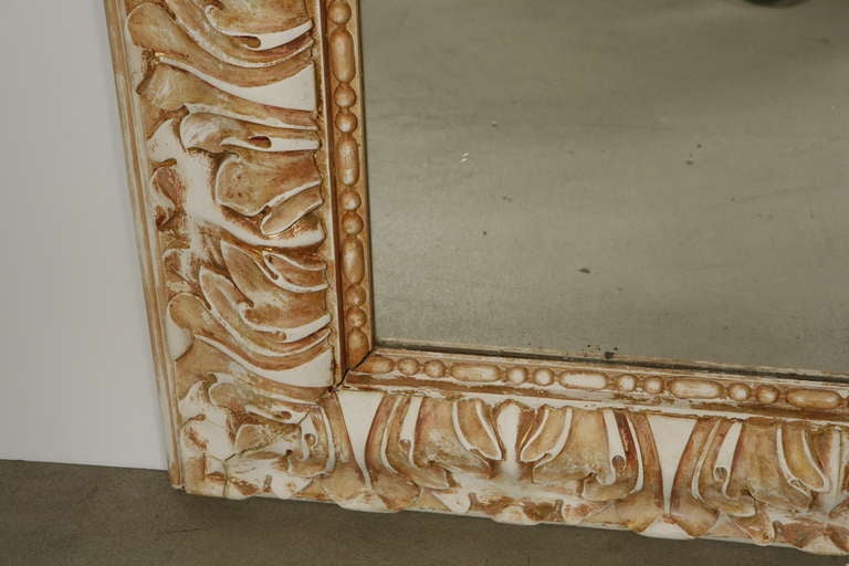 Napoleon III Gesso and Wood Mirror In Good Condition For Sale In Los Angeles, CA