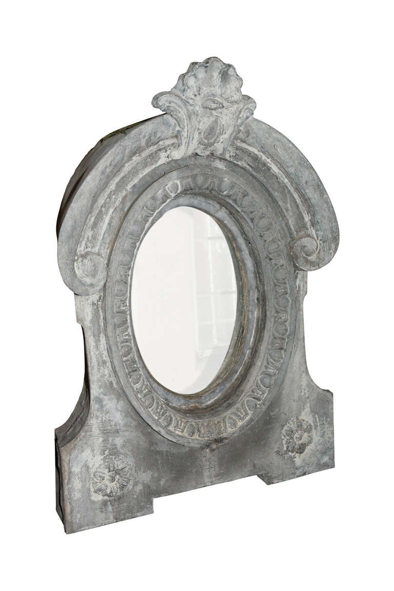 Zinc Pair of Architectural Dormer Mirrors