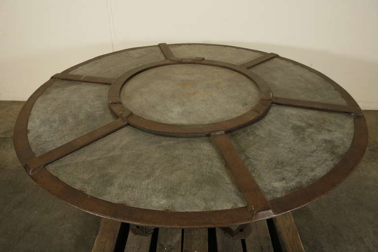 industrial round dining tables