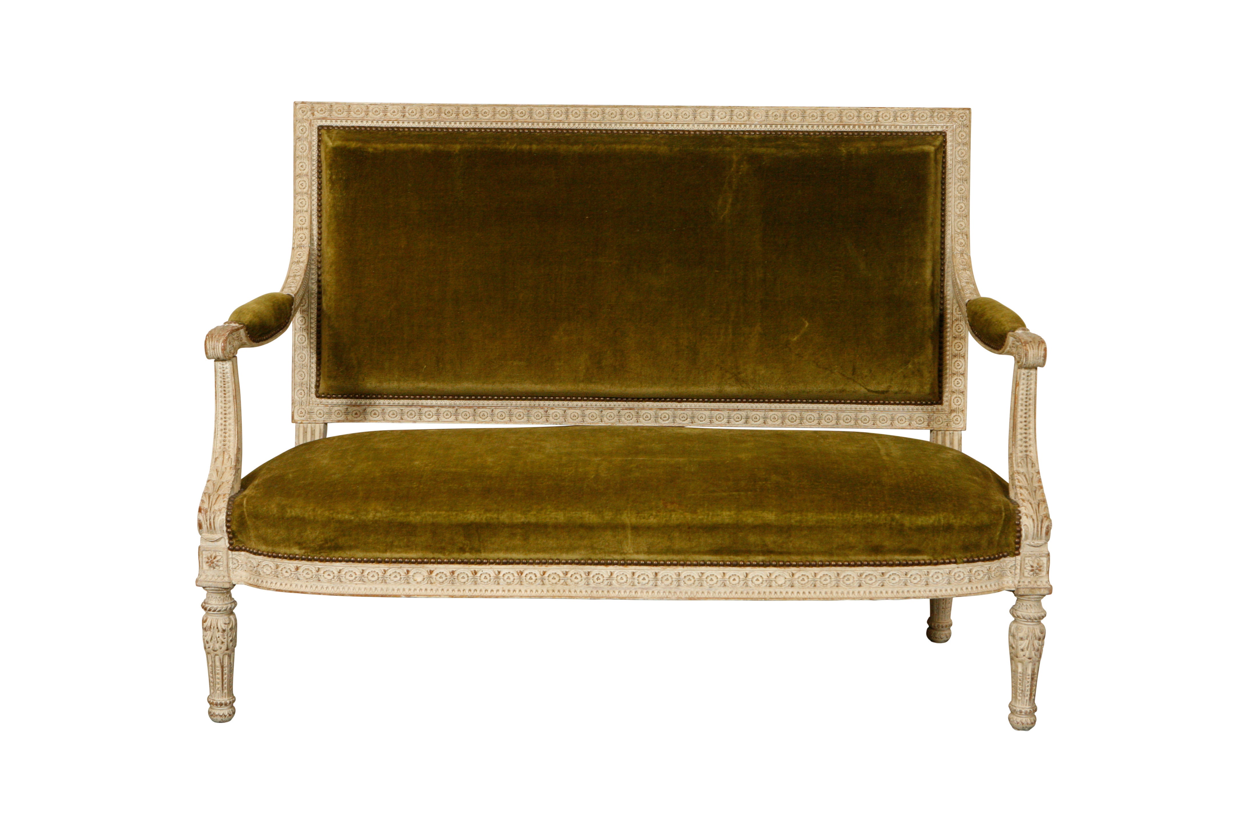 Sofá estilo Luis XVI inspirado en los muebles de Marie Antoinette en venta