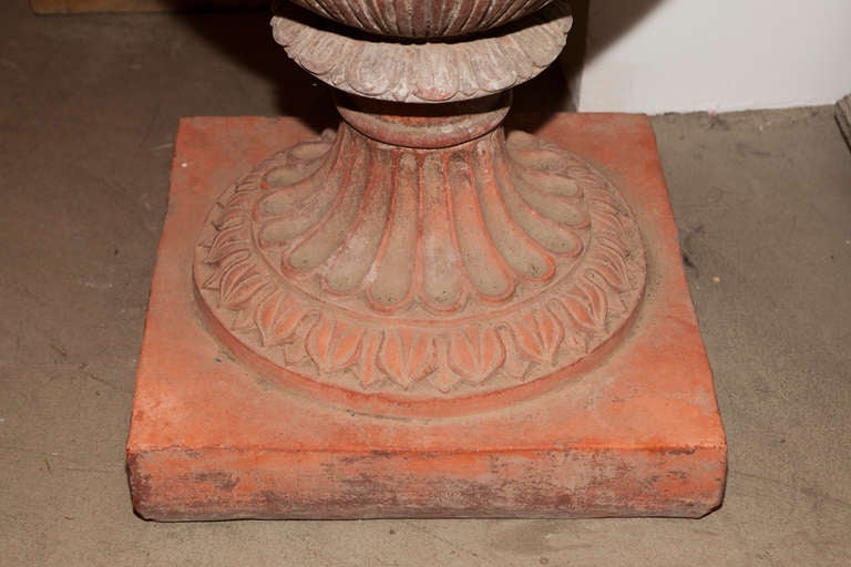 Pair of Large Red Terracotta Urns 5