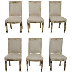 Set of Six French Empire Style Dining Chairs