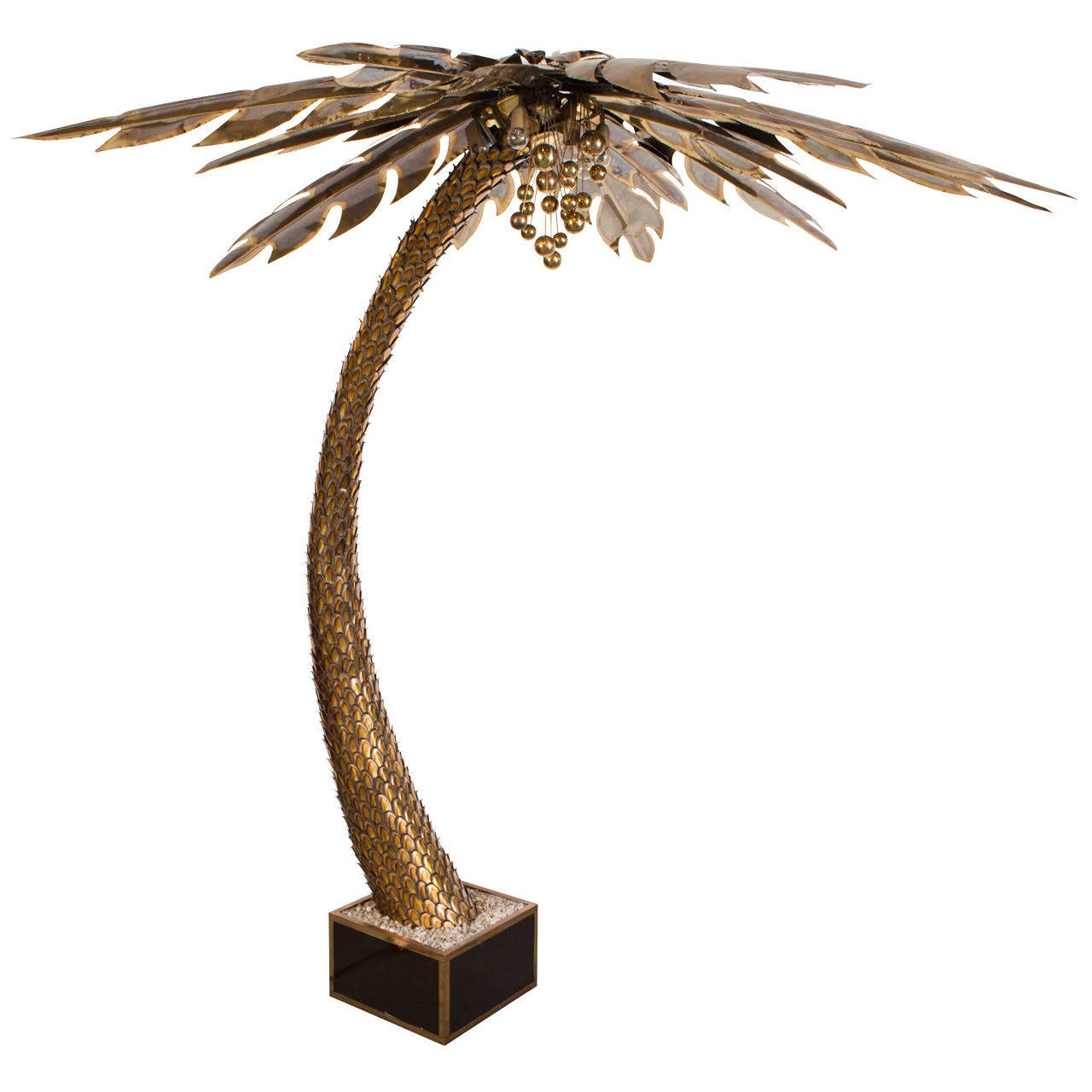 Lampadaire en forme de palmier attribué à la Maison Jansen En vente sur  1stDibs