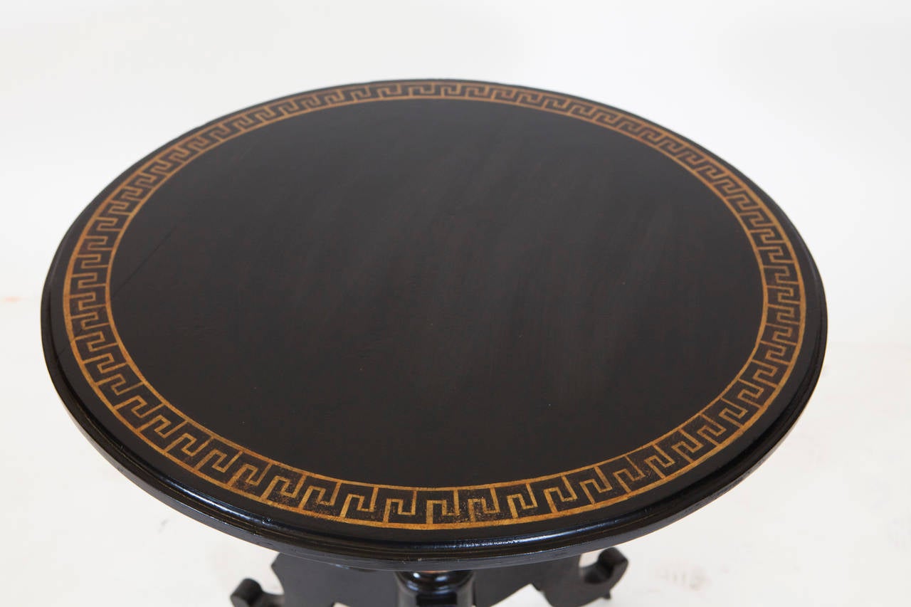 Black Painted Gueridon Table  In Excellent Condition In Los Angeles, CA