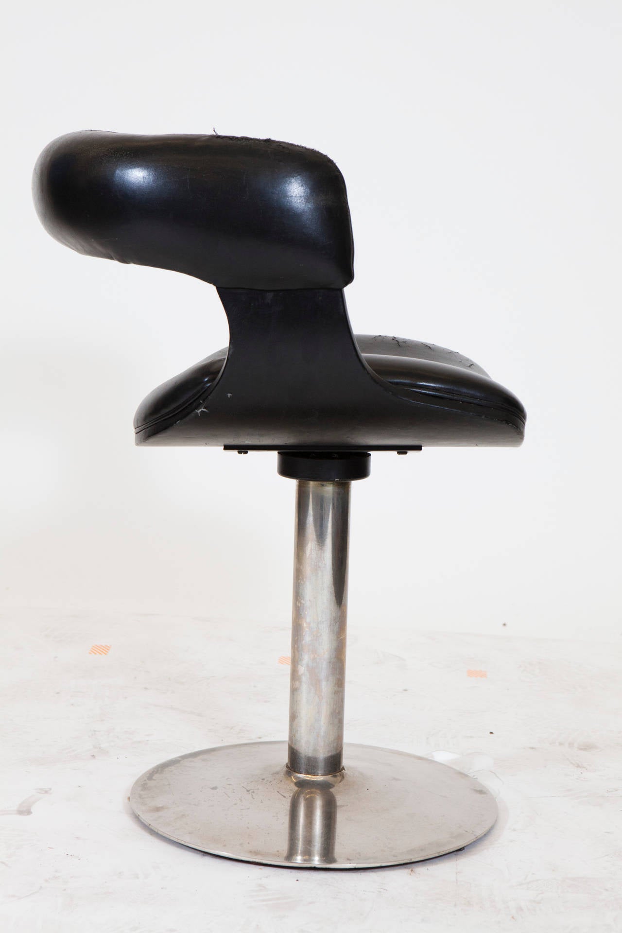 Belgian Leather Swivel Bar Stools