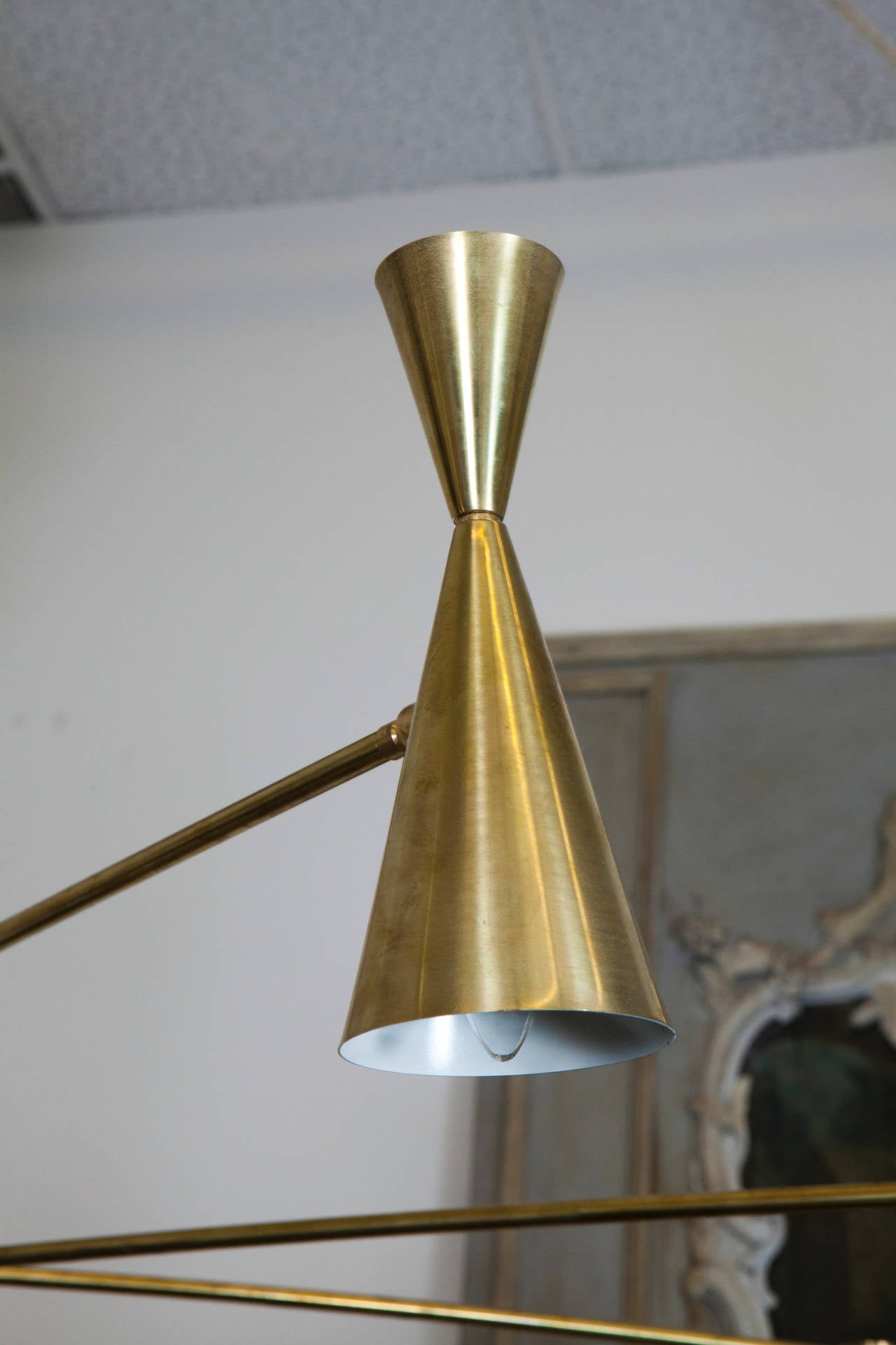 Large Brass Ceiling Light 1