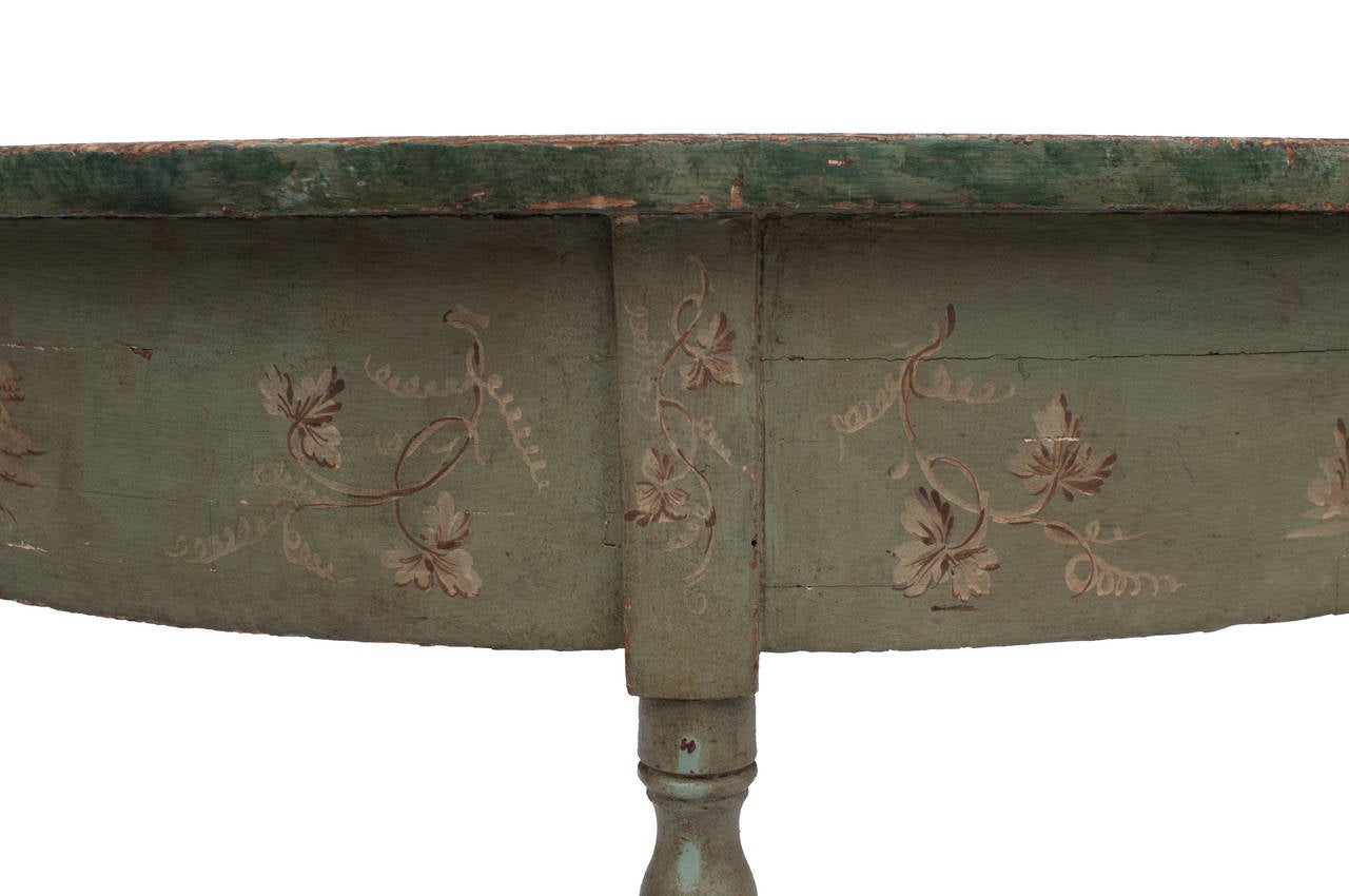 Louis XVI French Demilune Table For Sale