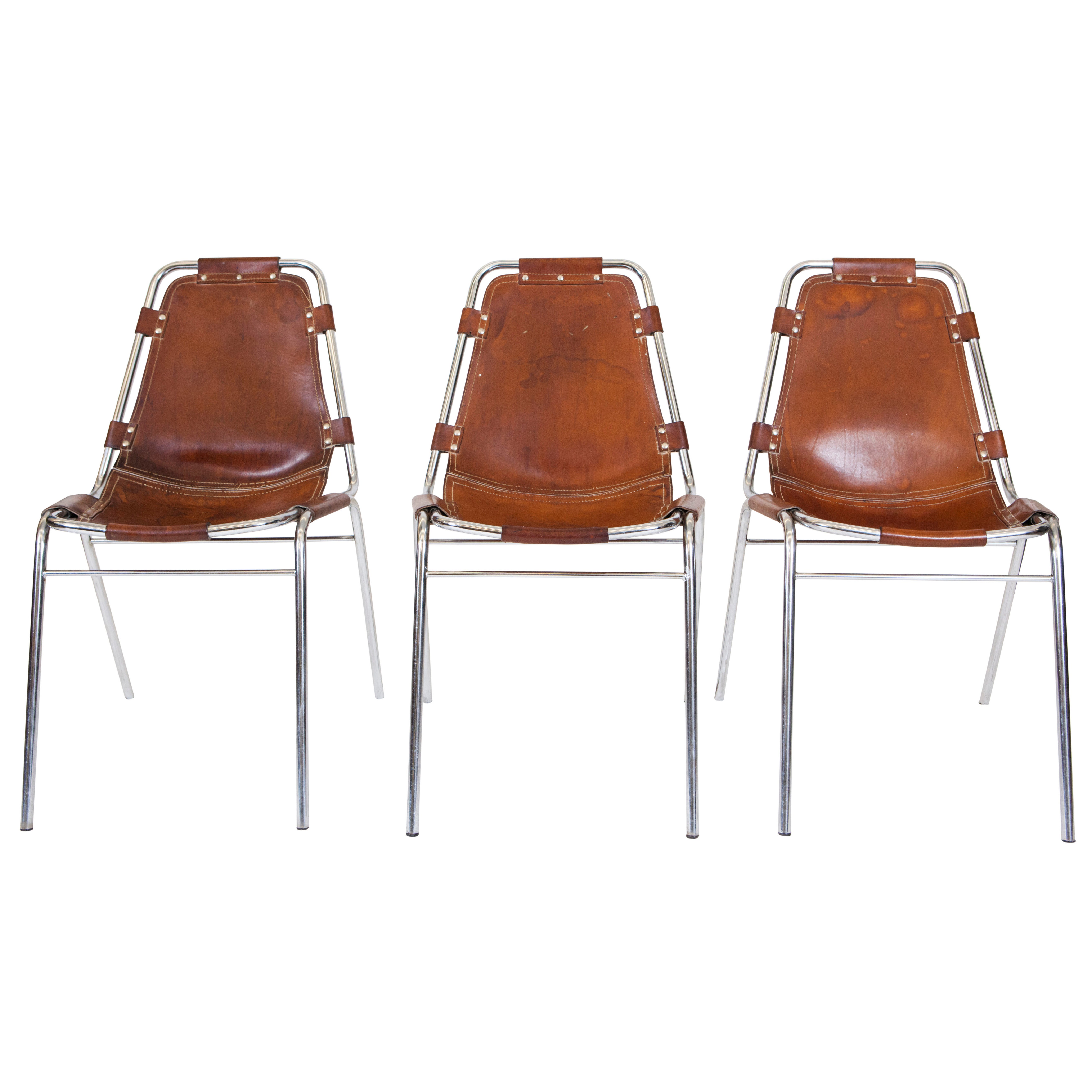 Four "Les Arcs" Chairs by Charlotte Perriand