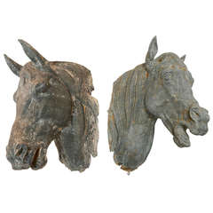 Pair of 19th Century French Tetes de Cheval