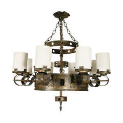 Vintage Spanish Eight Light Chandelier