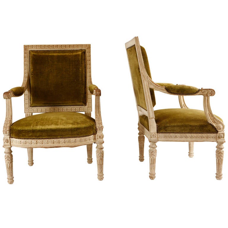 Louis Xv Style Fauteuils Modeled After Marie Antoinette Furniture