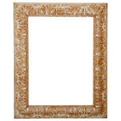 Napoleon III Gesso and Wood Mirror