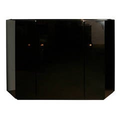 Large Black Lacquer Bramante Console Sideboard