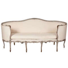 19th Century French Curved Arm Sofa