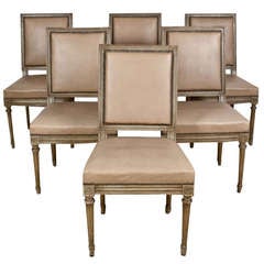 Set of six Louis XVI Style Dining Chairs