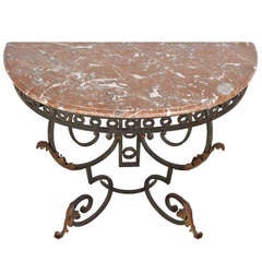 19th Century Belgian Console with Marble Top