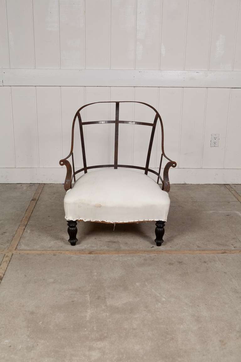 Hand picked by Bunny Williams and John Rosselli in France, the low scale of this chair is impressive.  (2 available)
