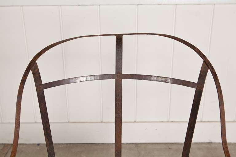 Metal Wonderful 1930's French Iron Frame Chair