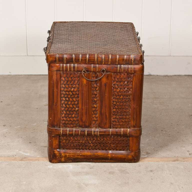 19th Century Mr. Rosselli's Antique Chinese Traveling Chest For Sale