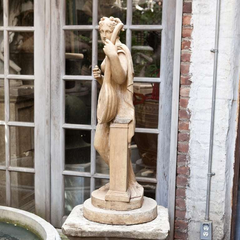 19th Century Terra Cotta Statue In Fair Condition For Sale In New York, NY