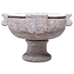 Antique Graceful 19th Century Italian Marble Basin