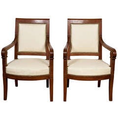 Antique Wonderful Pair of 19th Century Directoire Style Armchairs