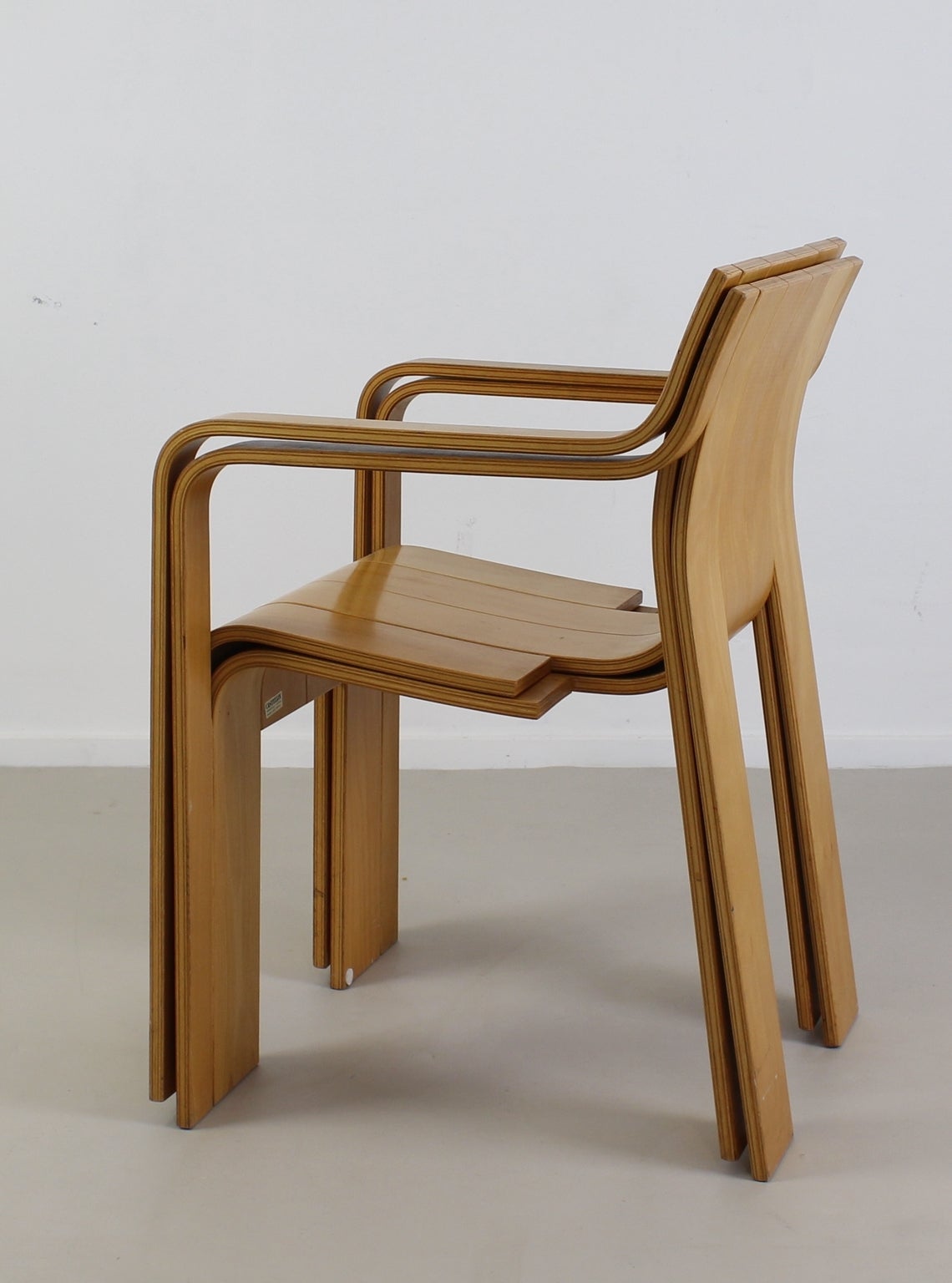 Post-Modern Dutch Design Strip Chairs by Gijs Bakker for Castelijn Holland
