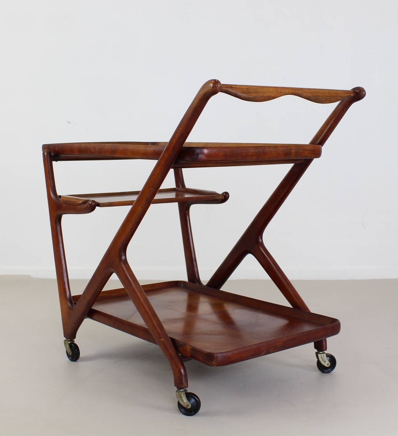Mid-Century Modern Cesare Lacca Tea Cart Trolley for Cassina, Italy